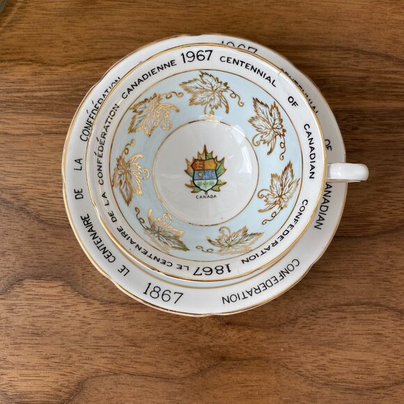 Vintage Royal Grafton Canadian Centennial Collectible Teacup and Saucer - Picture 4 of 13